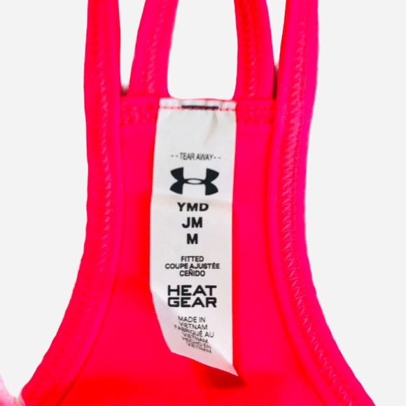 UA Heat Gear Sports Bra Girls Youth Pink Size M - Picture 6 of 6